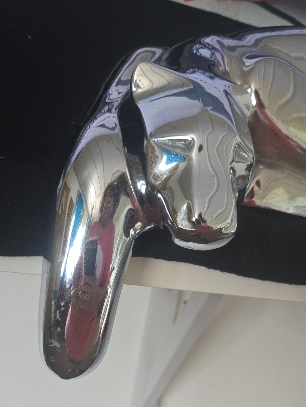 Dolbi Cashier Large Polished Chrome Resting Panther 15.5"